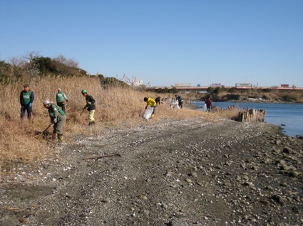 2012年1月7日干潟清掃で「渡り鳥サポーターになろう！」⑥