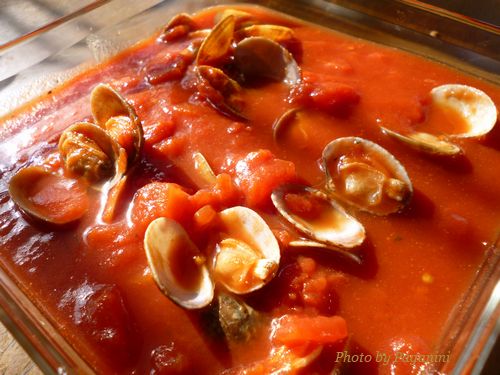 asari clam tomato sause