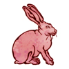 ジャックウサギのイラストレーション　水彩＆スプラッター＆ドッド