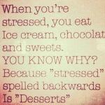 ストレスには甘いものが効果的であることが言語学的に証明される