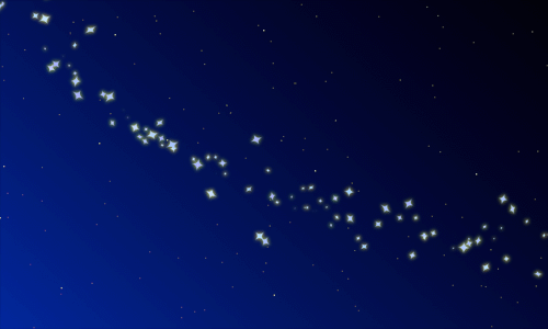夜空に輝く星の描き方