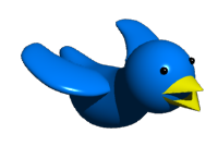3D.Twitter-icon・ツイッターアイコン（右俯瞰）