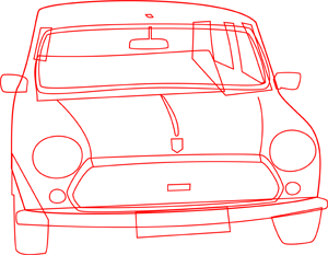 根性でリアルな車を描く（１）・ベジェ曲線編・ローバー骨格