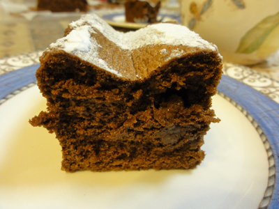 Rare Chocolte cake with walnuts