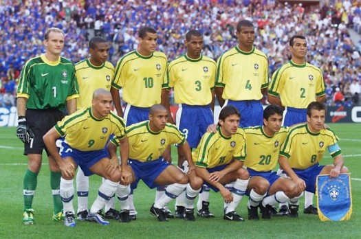 ブラジル代表集合写真vsフランス1998WC決勝