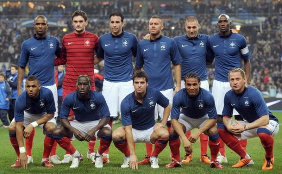 フランス代表集合写真vsブラジル代表フレンドリーマッチ