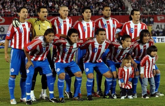 パラグアイ代表集合写真vsアルゼンチン2010WC南米予選