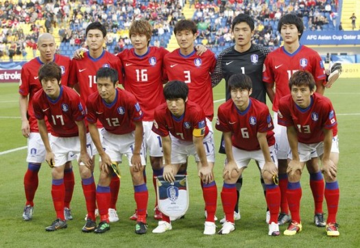 韓国代表集合写真vsオーストラリア2011アジアカップ