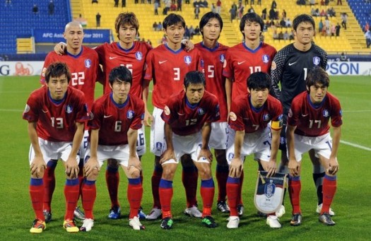 韓国代表集合写真vsインド2011アジアカップ