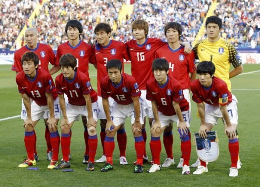 韓国代表集合写真vs日本2011アジアカップ