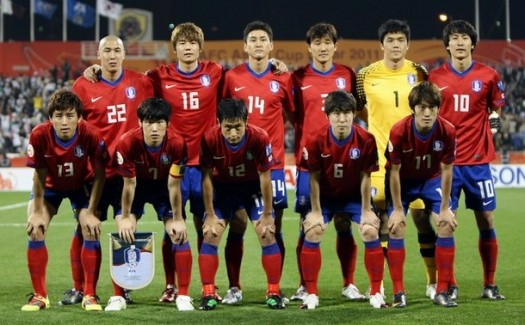 韓国代表集合写真vsイラン2011アジアカップ
