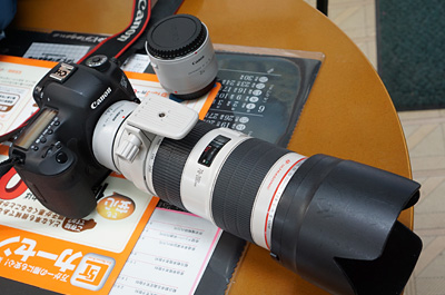 白レンズ EF70-200mm F2.8L USM ＆ エクステンダー