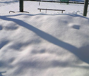 20120217　太陽が反射した雪景色