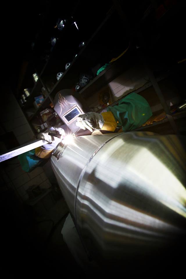 welding MQQN Fuel Tank in our Machine Shop at SFS