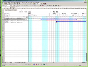 Excel Pro工程表は ガンチャート工程表が作成できます