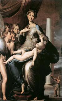 パルミジャニーノ「貴婦人の肖像（アンテア）」（カポディモンテ美術館